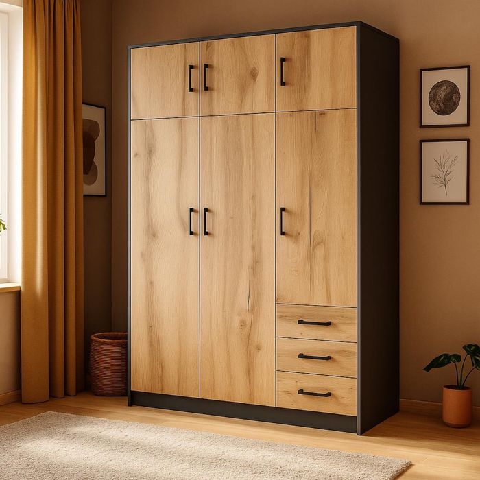 Nowa szafa trzydrzwiowa 193x127x55 - 4 kolory