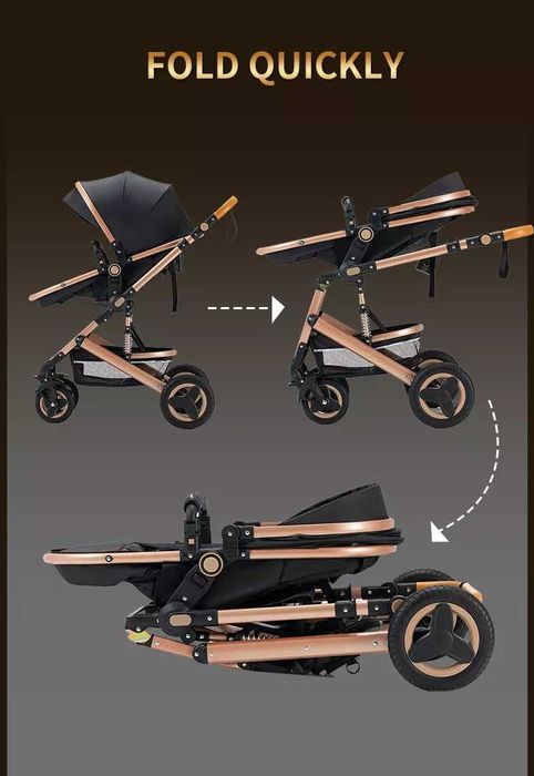 Luxuoso Carrinho de Bebé 3 em 1 c/ envio gratis!