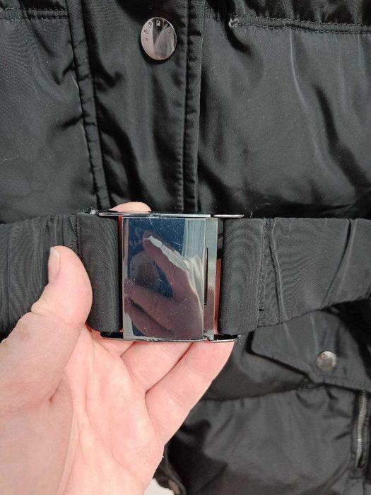 Класичний чорний натуральний пуховик для підлітка або пані S-М Esprit