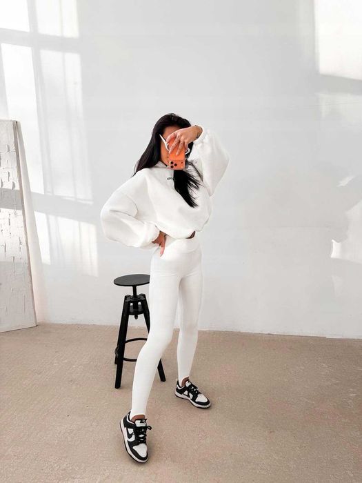 O la voga dopasowane legginsy olavoga flexible ecru S M L