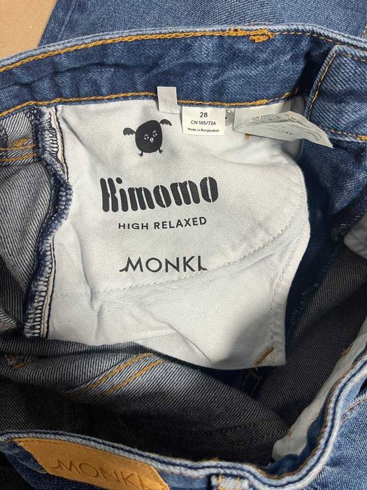 Damskie dżinsy MONKI Kimomo High Relaxed, wysoki stan, 100% bawełna