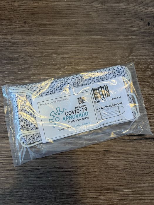 Máscaras certificadas com filtro