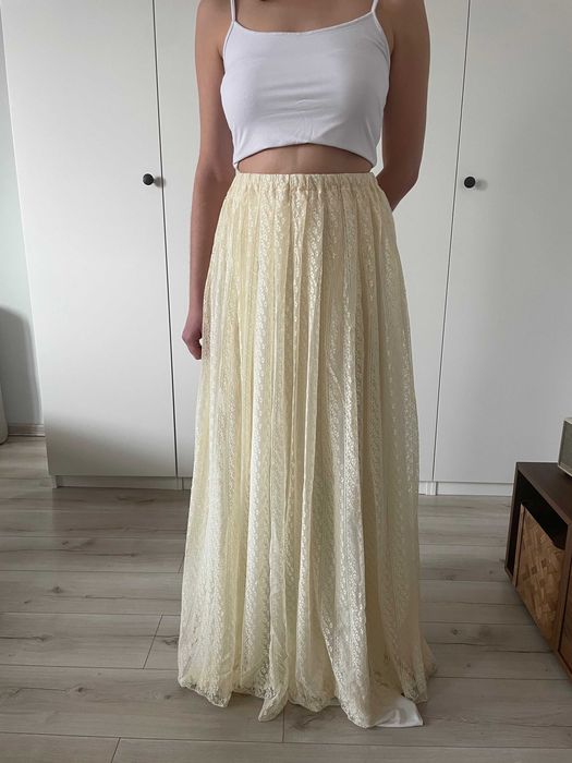 Spódnica ślubna koronkowa boho, ivory, Mimetik