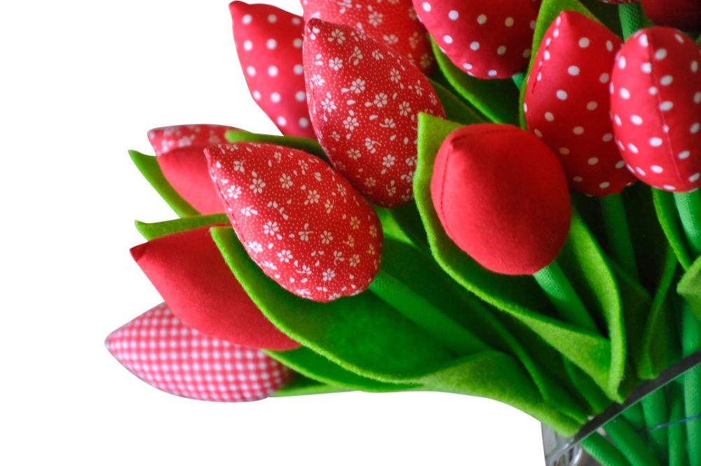 tulipany szyte z materiału 162 wzory do wyboru