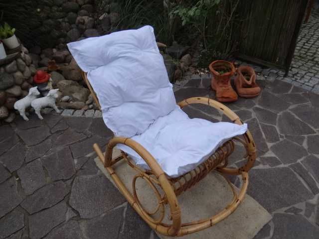 fotel bujany - rattanowy