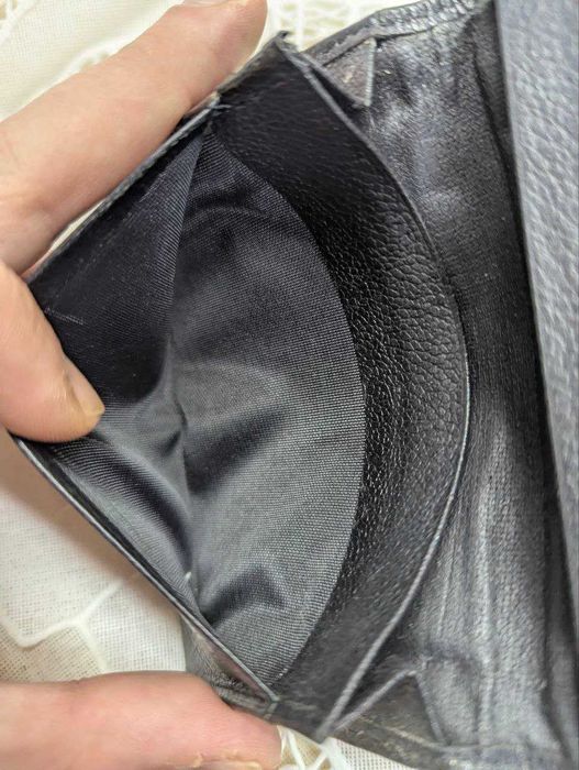 Кожаная японская визитница Gianni Valentino , чёрная