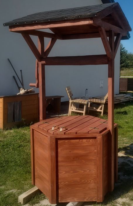 Studnie ozdobne, zabudowy kręgów
