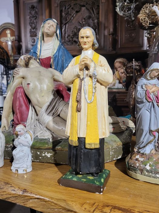 Vintage figurka Święty Proboszcz z Ars Jan Maria Vianney