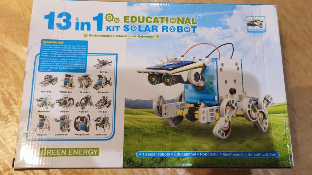 Розвиваючий конструктор Робот 13 в 1 з сонячною панеллю і моторчиком S