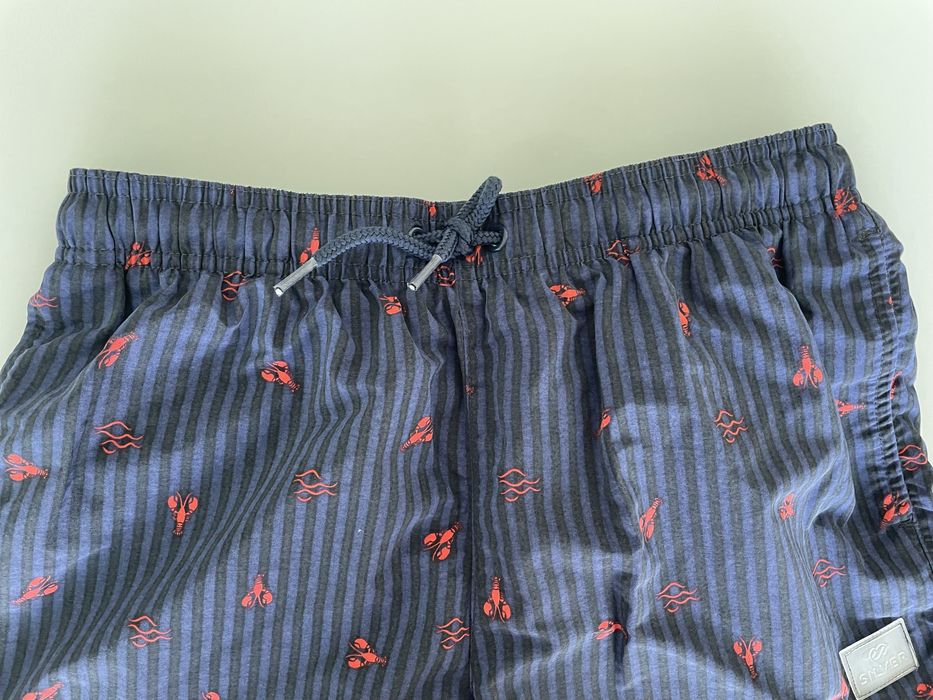 Calções de praia/banho rapaz Silver 10/12 anos azuis e vermelhos