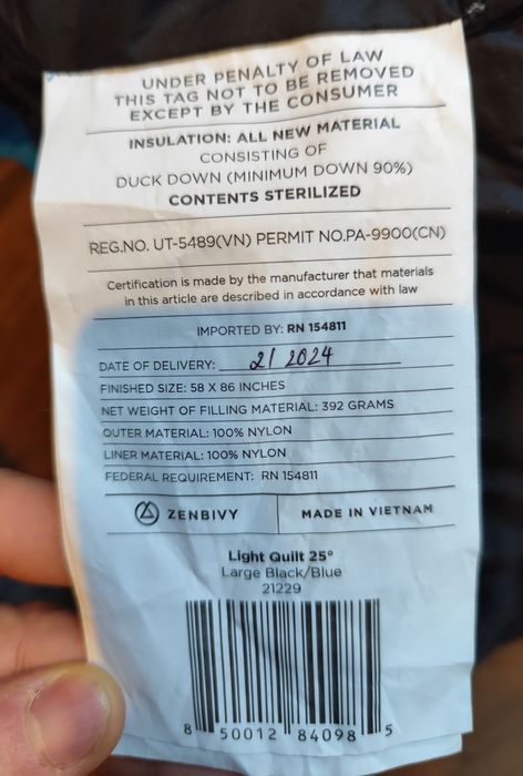 Zenbivy kołdra (quilt) 25° + pościel 25°