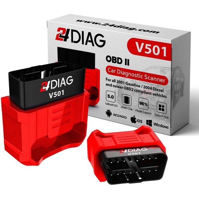 24DIAG V501 BLUETOOTH 5.0 OBD2 INTERFEJS DIAGNOSTYCZNY ELM327