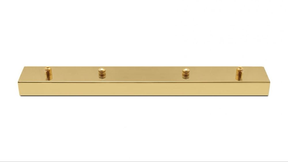 Podsufitka prostokątna do żyrandola złota 44 cm x 5,5 cm