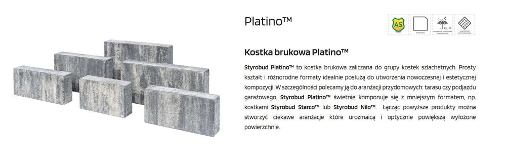 Kostka bruk STYROBUD Platino Korten WYPRZEDAŻ!