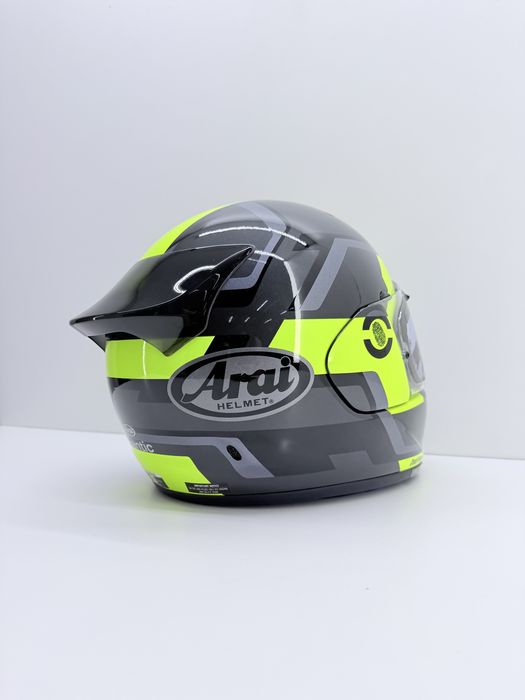 Kask integralny ARAI QUANTIC FACE FLUOR YELLOW szary żółty fluo czarny, rozmiar XS