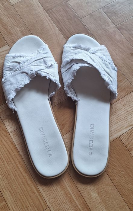 Biale klapki damskie h&m 38