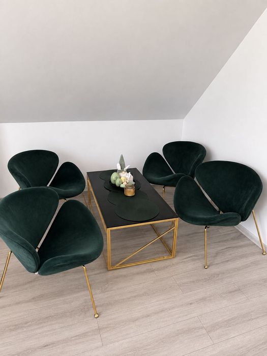 Zestaw 4 foteli + elegancki stolik
