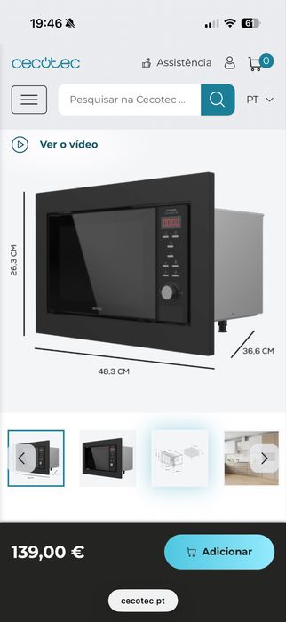 Micro-ondas Cecotec de Encastras novo