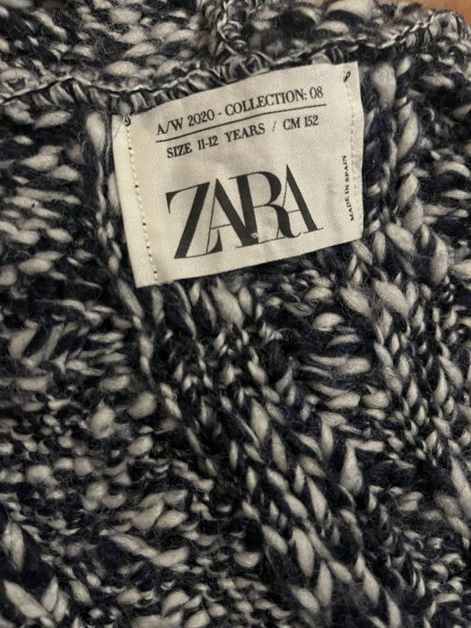 Zara sweter narzutka peleryna ponczo kardigan dzianina r . 152