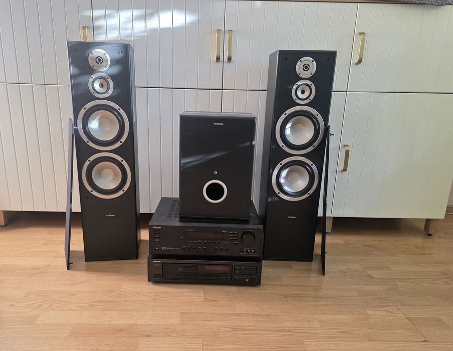 zestaw audio 2.1 głośniki subwoofer amplituner CD ONKYO TX-SR501E