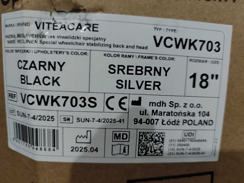 Wózek inwalidzki nowy