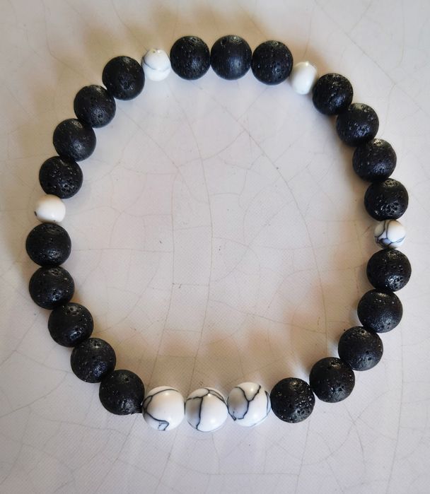 Bransoletka męska handmade naturalne kamienie
