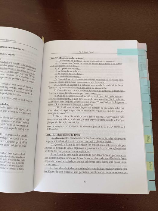 Livro " Código das sociedades comerciais"