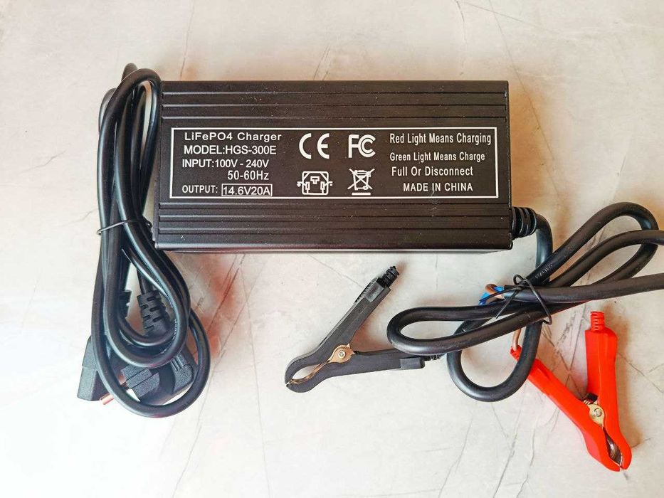 Зарядний пристрій 20A 14.6V LiFePO4 акумулятор 4S (12v)12.8v CC-CV