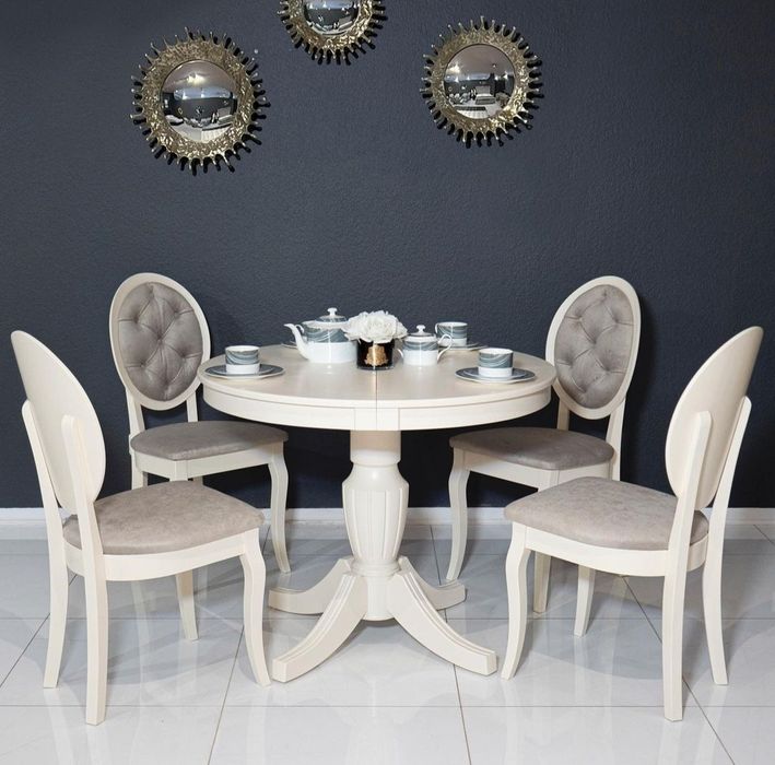 Комплект обеденный стол и стулья. Кухонний стіл та стільці. Стол Стул ...