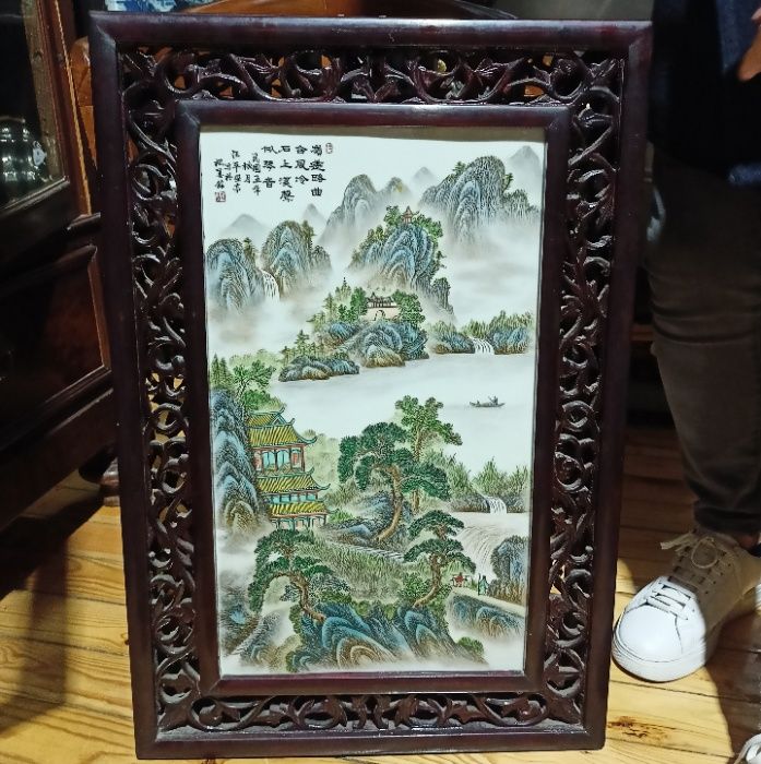 4 Placas Suspensão Porcelana Chinesas
