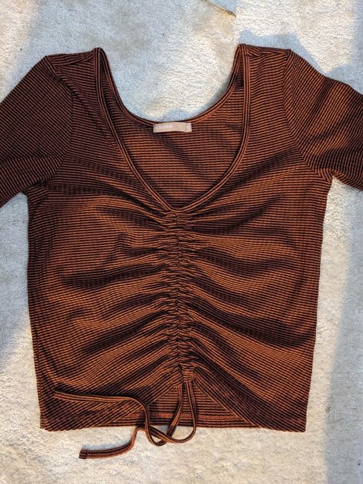 XS bluzka top Cropp brązowa
