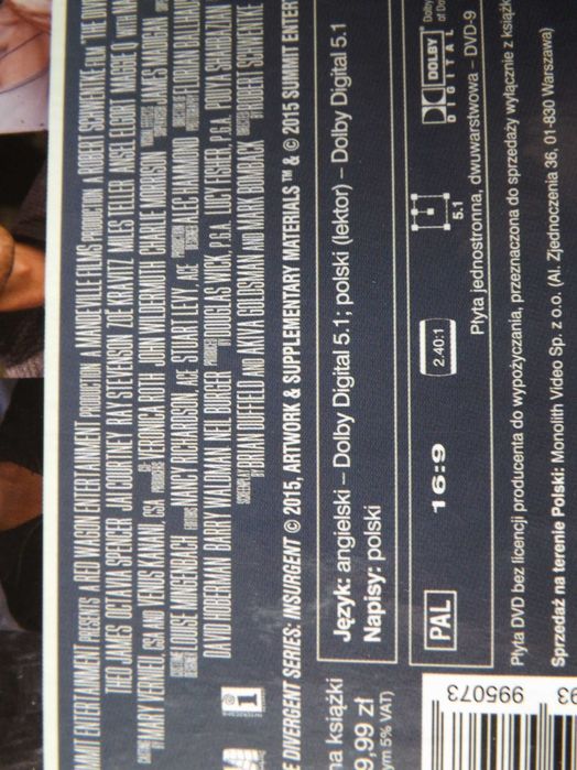 Niezgodna, Wierna zbuntowana dvd filmy