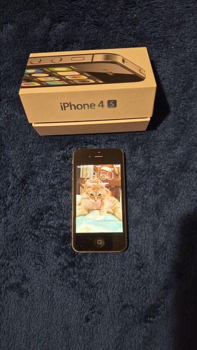 Оригінальний iPhone 4S Чорний + Коробка / Повністю робочий