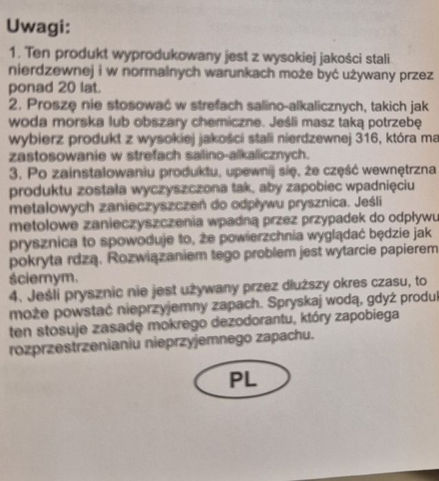 Odpływ liniowy nierdzewny 90cm