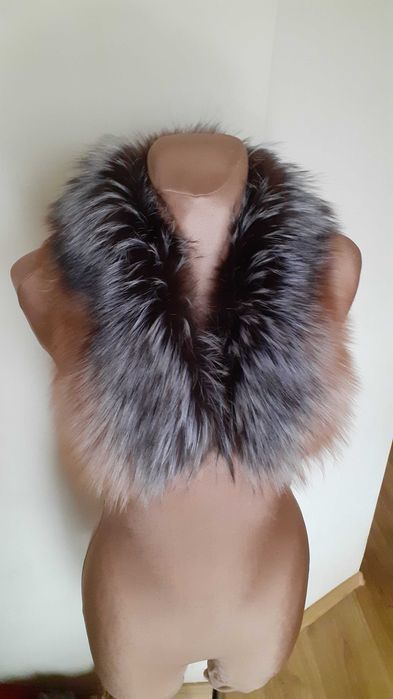 Kołnierz z naturalnego lisa