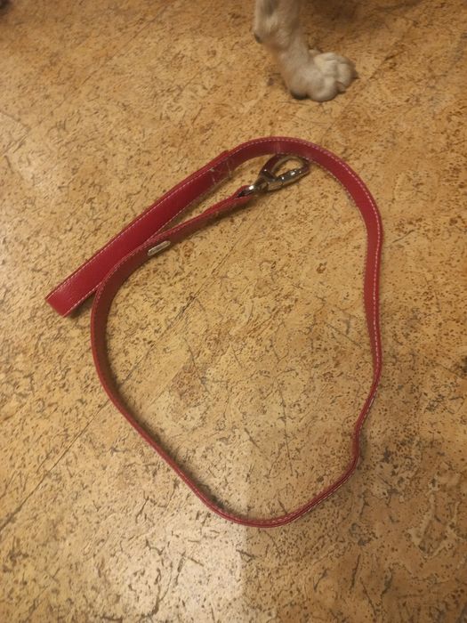 Nowa skórzana  smycz DOGNESS 120 cm