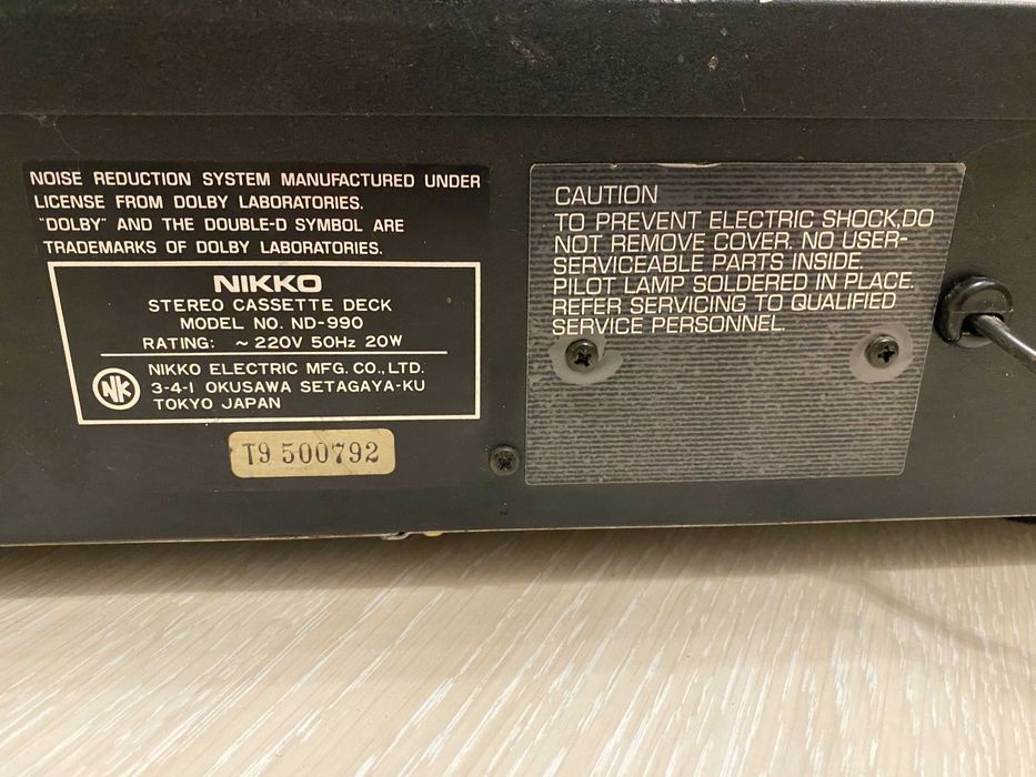 Кассетная дека Nikko ND-990 Япония