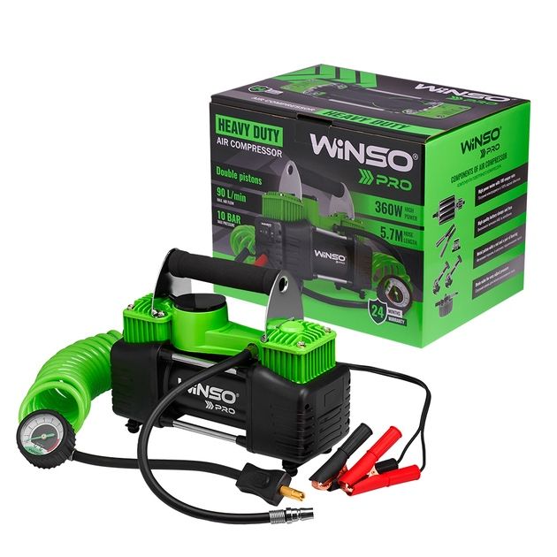 ‼️Автомобільний компресор WINSO двухпоршневий 90л/хв, Автокомпрессор‼️