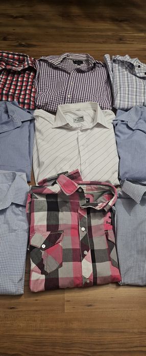 Eleganckie koszule z krótkim i długim rękawem meskie 42/43