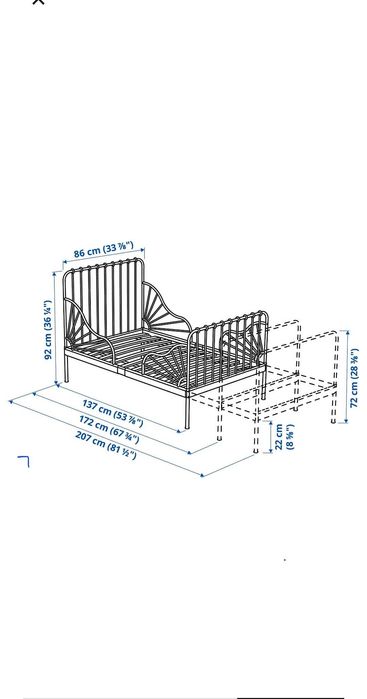 Cama Criança extensível IKEA MINNEN completa