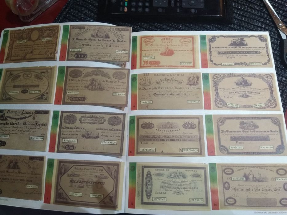 Caderneta história dinheiro português