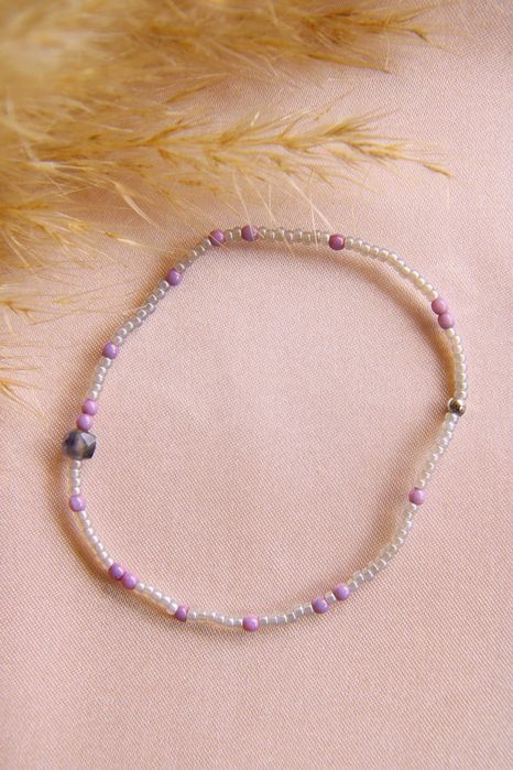 Bransoletka z agatem | rękodzieło, handmade