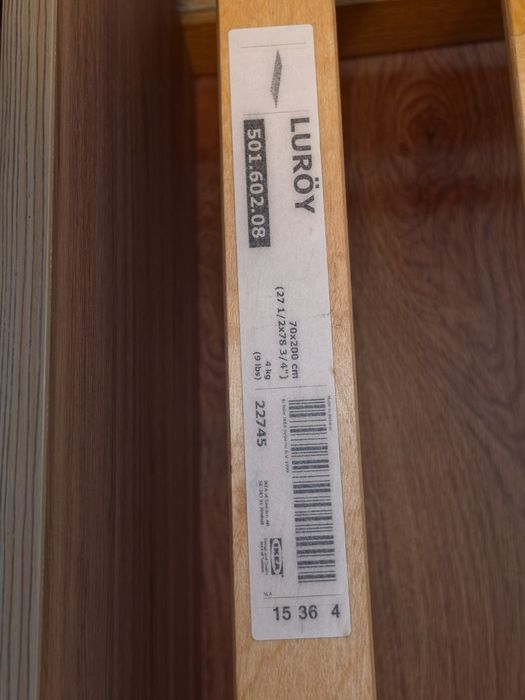 Cama de Casal com Estrado IKEA LURÖY e Colchão Portugal Flex (140x200 cm)