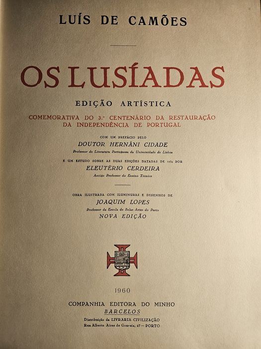Os Lusíadas De Luiz De Camões Edição Artística
