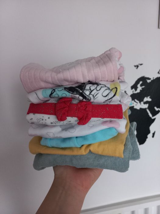 Zestaw piżamek pajacyków dla dziewczynki rozmiar 50 56 62