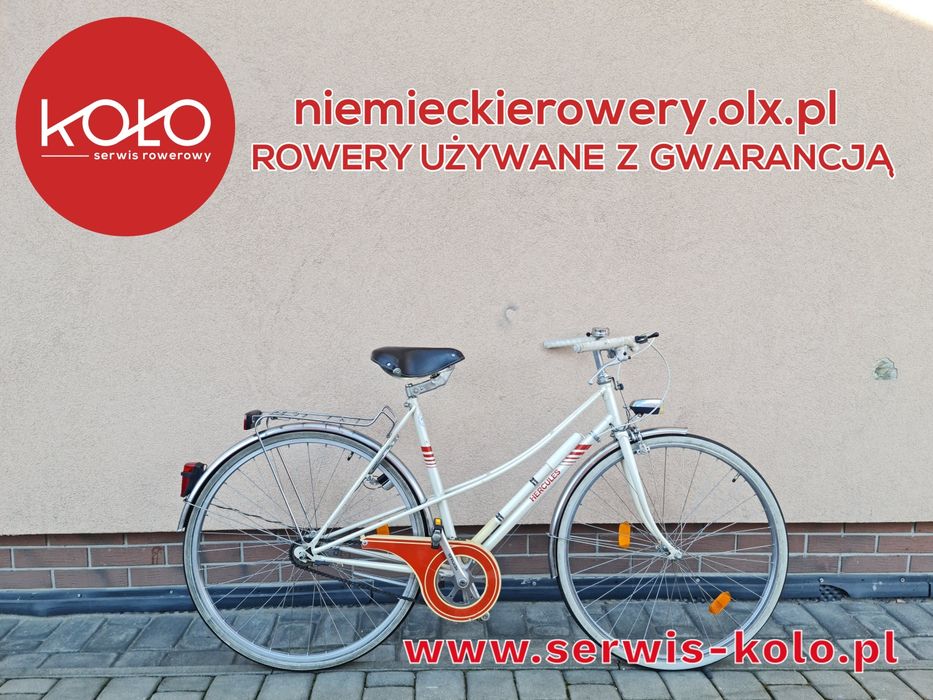 Rower damski miejski dwururka HERCULES koła 28 okazja rabat WYSYŁKA
