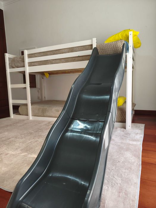 Belicha com escorrega e escada 90x200cm pinho maciço
