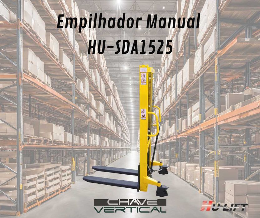 Empilhador Stacker Manual Cap. 1.500kg  Elev. 2.5mt     JR19