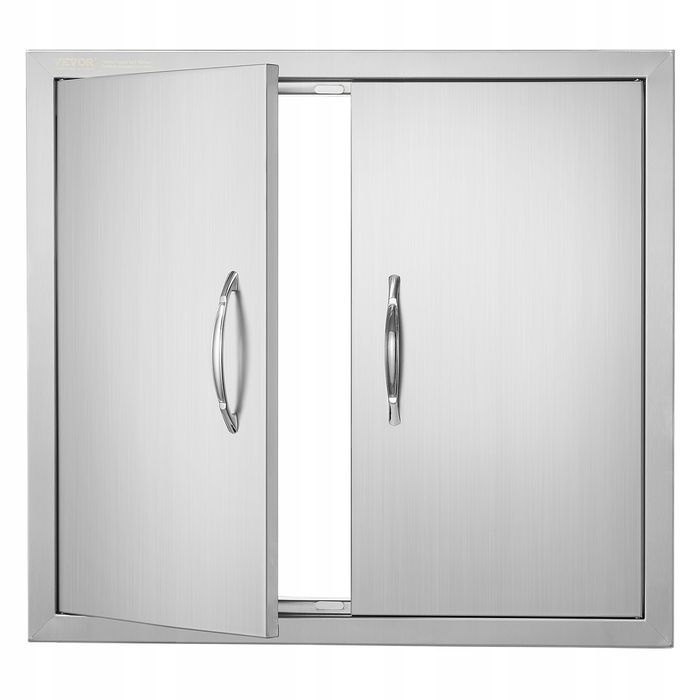 Drzwi dostępowe do grilla VEVOR 660X609 mm podwójne stal nierdzewna
