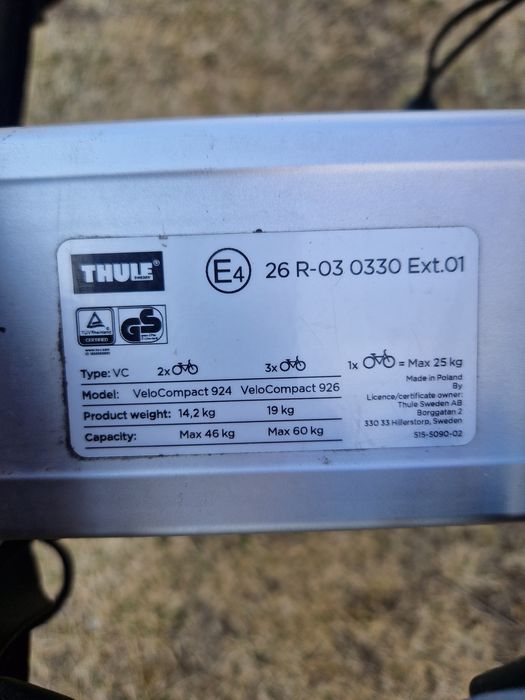 Thule VeloCompact 924 bagażnik rowerowy